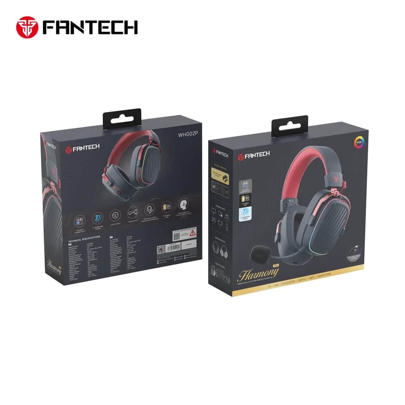 Fantech WHG02P Wireless RGB Gaming Headset Dual-Mode - 6
