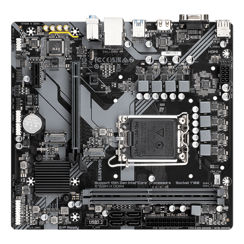 مذربورد جيجابايت B760M H DDR4 لمعالجات LGA 1700 مقاس Micro-ATX - 6