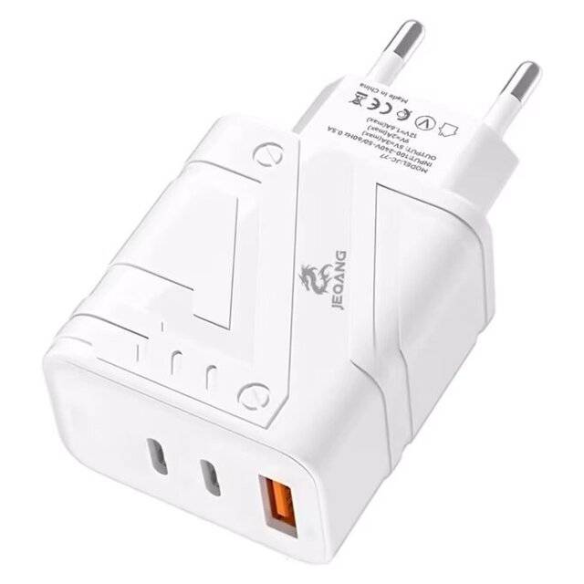 شاحن Jeqang 40W Type-C PD QC3.0 أبيض - 2