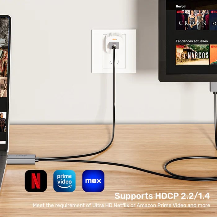 محول UNITEK HDMI إلى DisplayPort كيبل 1.8m أسود - 10