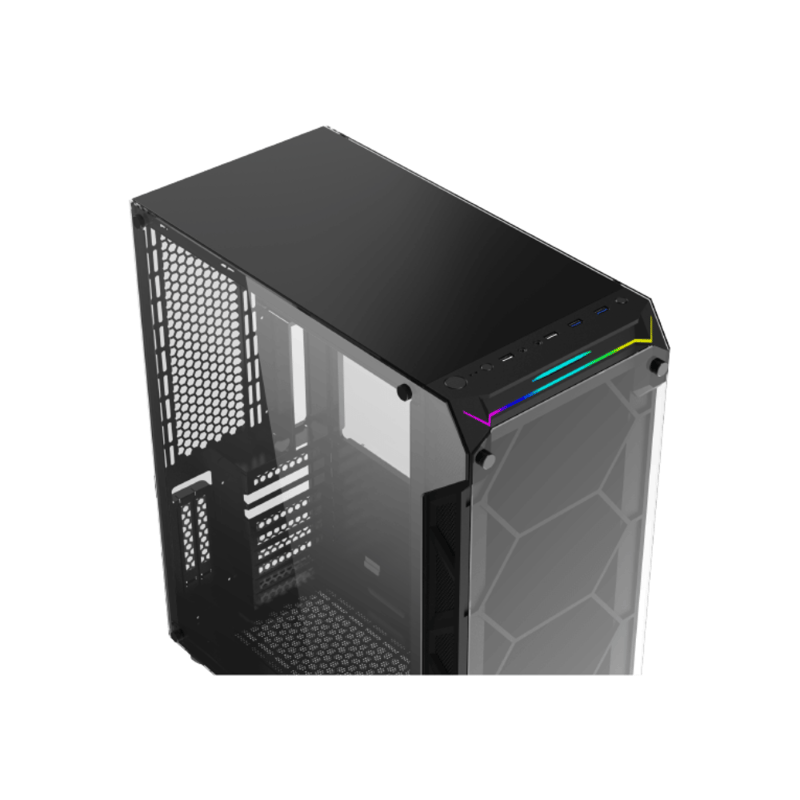 كيس XIGMATEK Overtake Full Tower Black Tempered Glass RGB 4+2 Fan - 4