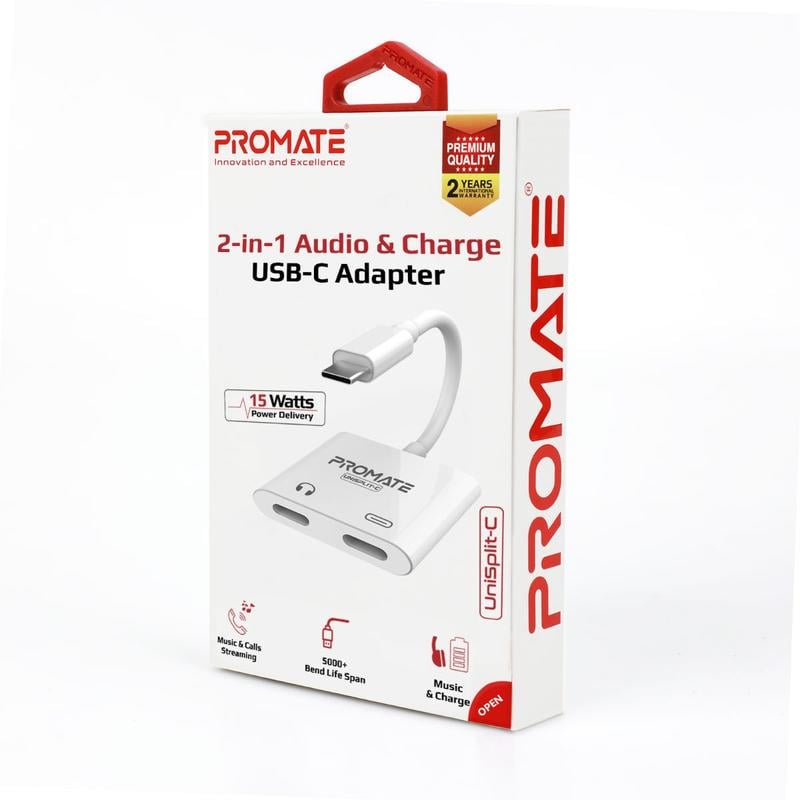 محول USB Promate 2-in-1 للصوت والشحن - 7