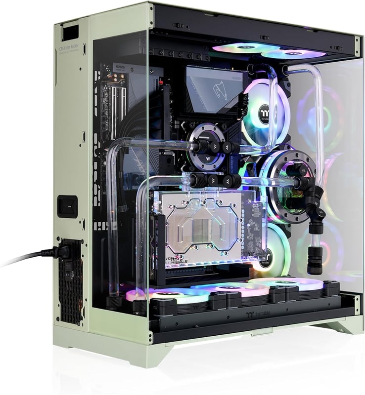 Thermaltake CTE E550 TG Mid-Tower ATX Case Matcha Green Tempered Glass - 9