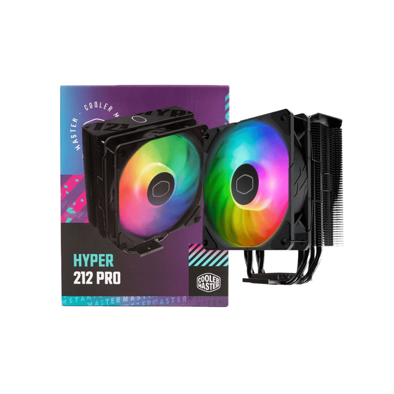 Cooler Master Hyper 212 Pro ARGB 120mm Air CPU Cooler - 9