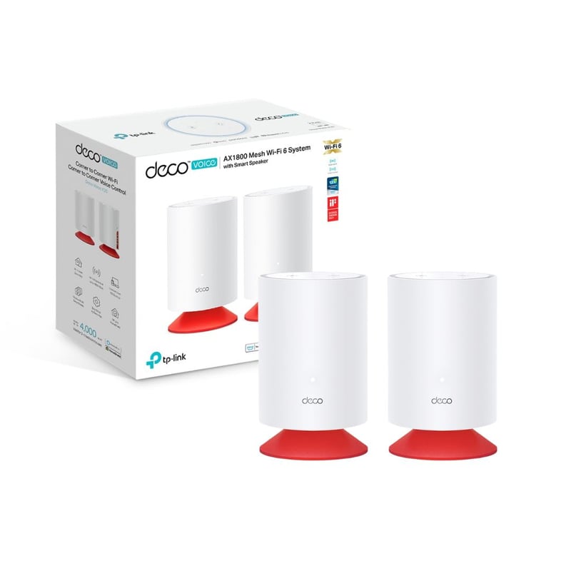 راوتر TP-Link Deco Voice X20 AX1800 Wi-Fi 6 ثنائي النطاق 2-Pack - 2