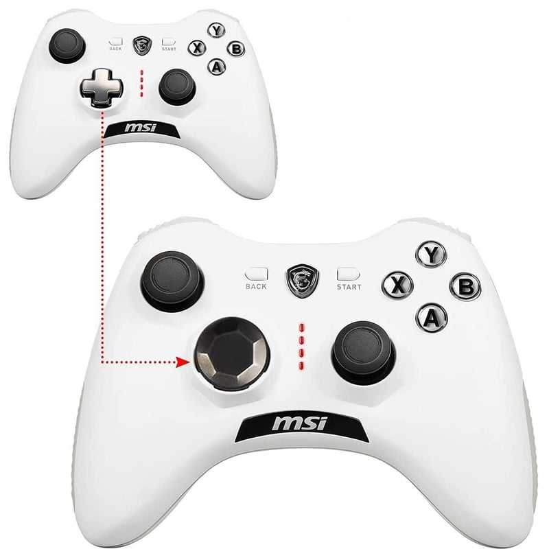 MSI Force GC20 V2 Wired Game Controller White - 12