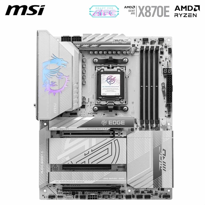 MSI MPG X870E EDGE TI WIFI AMD X870E AM5 ATX Motherboard - 7