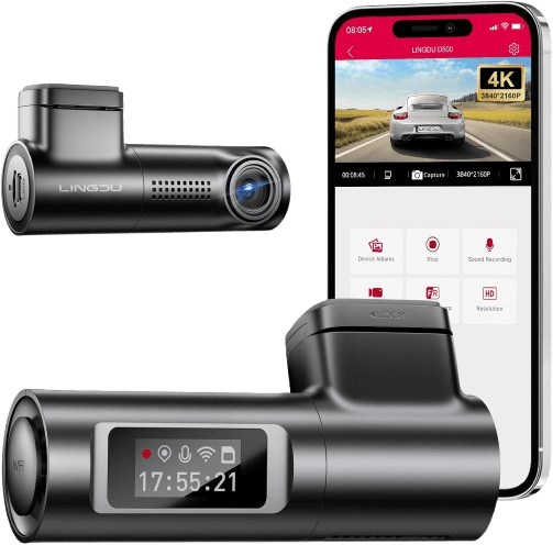 Lingdu D500 4K Smart Dash Cam 1-Channel - 2