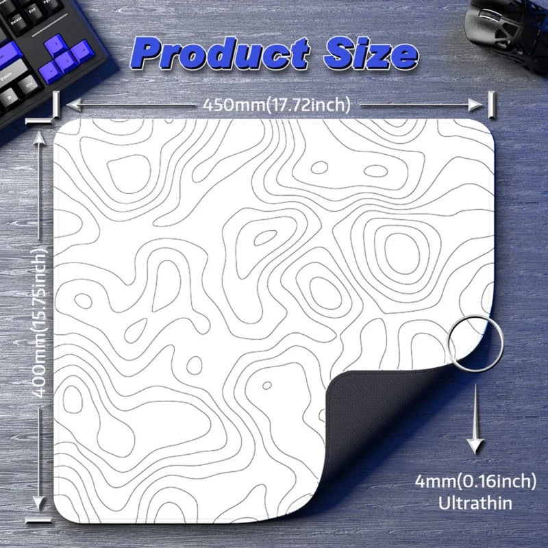 ATTACK SHARK CM02 eSport Gaming Mousepad White Contours - 5