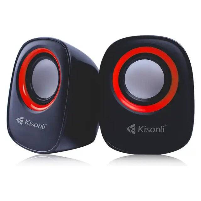 Kisonli V360 Wired Speakers Red - 5