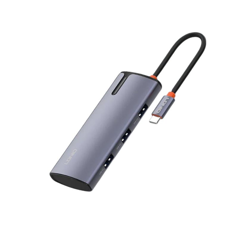LDNIO DS-15U 5-Port USB 3.0 100W PD USB Hub Gray - 5