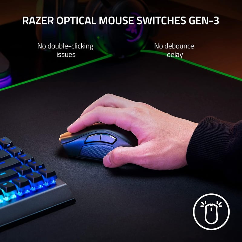 ماوس Razer Naga V2 Pro 30000 DPI RGB لاسلكي أسود - 7