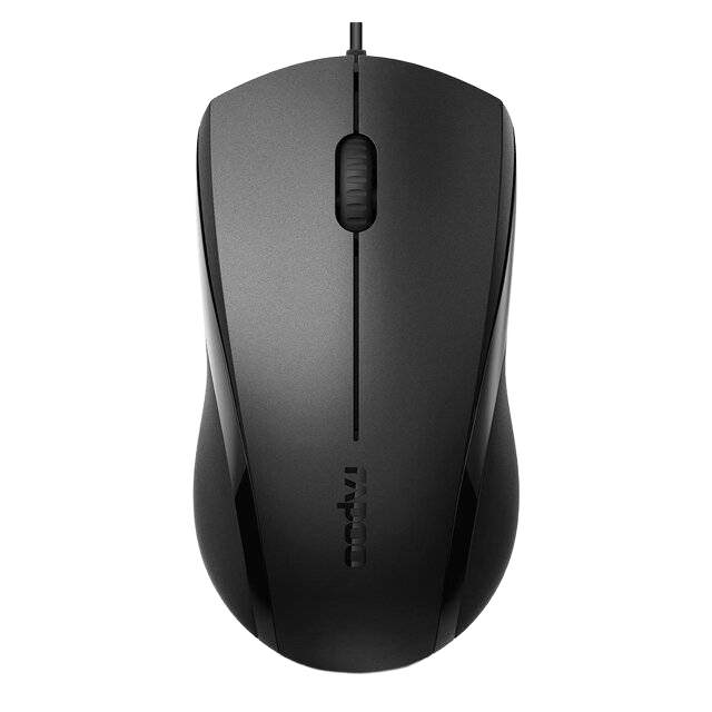 Rapoo N1600 Wired Silent Mouse - Black - 4