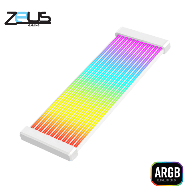 كيبل Zeus ZX-Series لوحة أم ARGB طاقة أبيض - 1