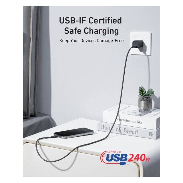 كيبل Anker USB-C إلى USB-C 240W 182cm - 2