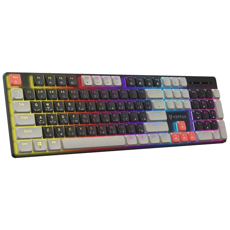 Vertux StealthKey Full-Size Mechanical Gaming Keyboard Wired Red Switch - 8