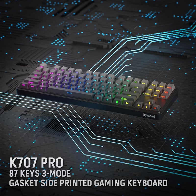 Redragon K707SP RGB Pro TKL Mechanical Keyboard Dual-Mode - 5