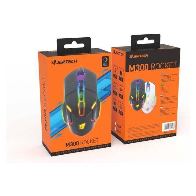 Jertech M300 Rocket Mouse Wired 4800 DPI Black RGB - 3