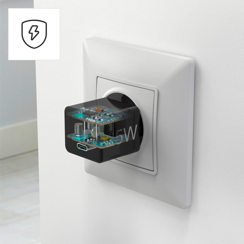 شاحن Hama 25W Power Delivery جداري أبيض - 10
