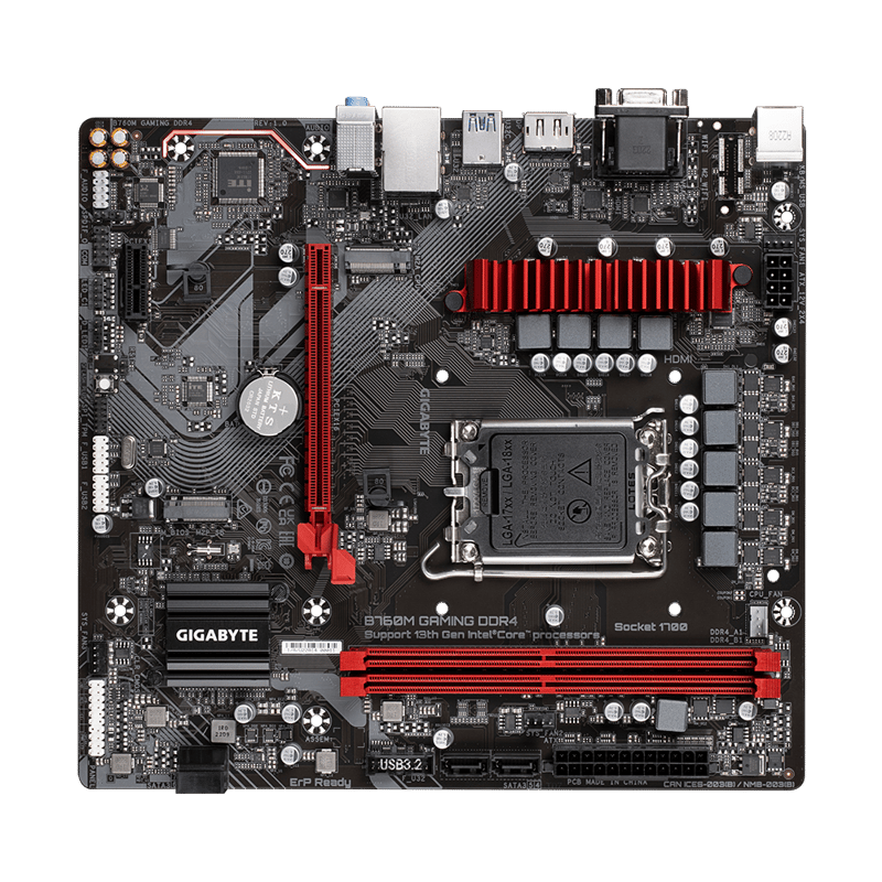 مذربورد جيجابايت B760M GAMING DDR4 لمعالجات LGA 1700 مقاس Micro-ATX مع شبكة 2.5GbE - 3