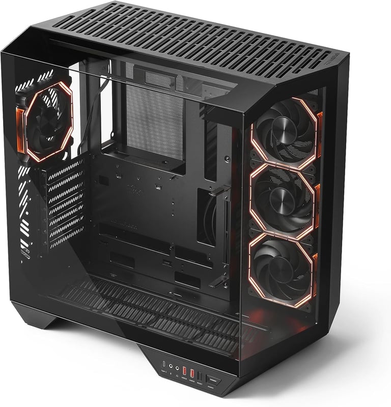 DarkFlash DY470 Mid-Tower ATX Case Black Tempered Glass - 9