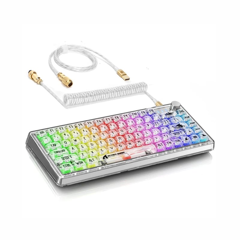 Attack Shark K75 Mechanical Gaming Keyboard Wireless 75% White - 9