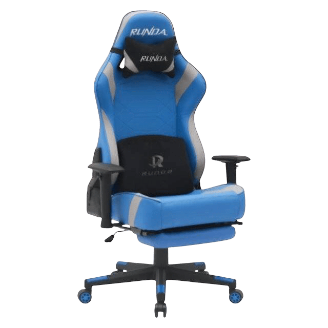 Runda 1009 Gaming Chair Blue Grey Ergonomic - 2