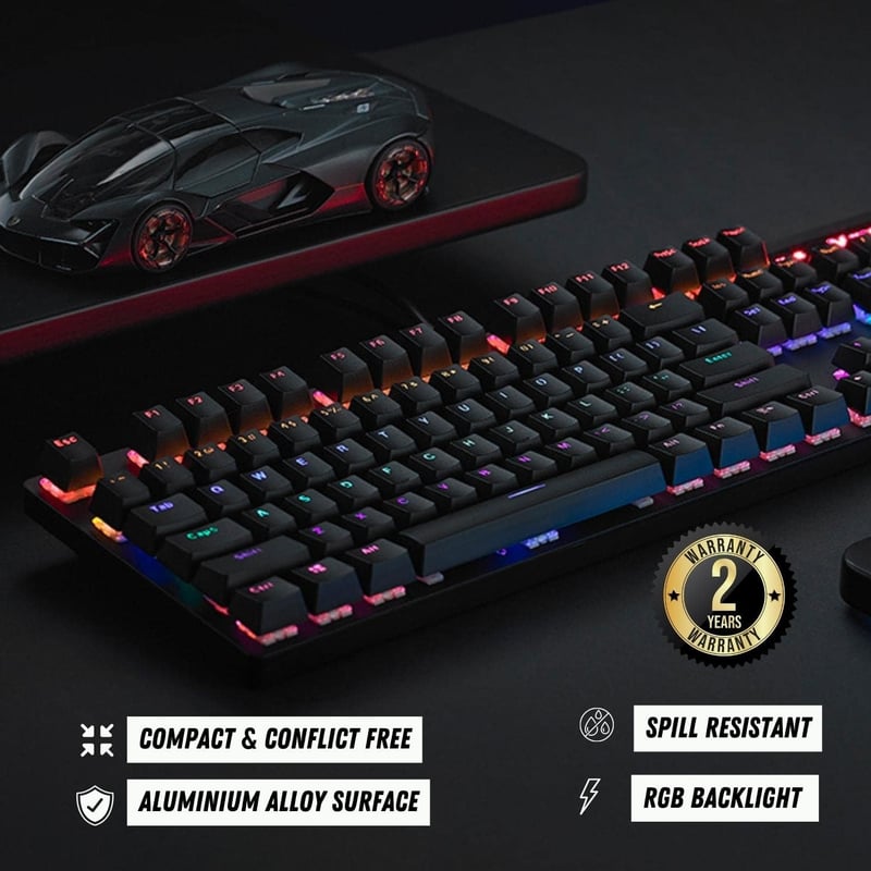 كيبورد Rapoo V500 Pro Full-Size ميكانيكي سلكي RGB - 16