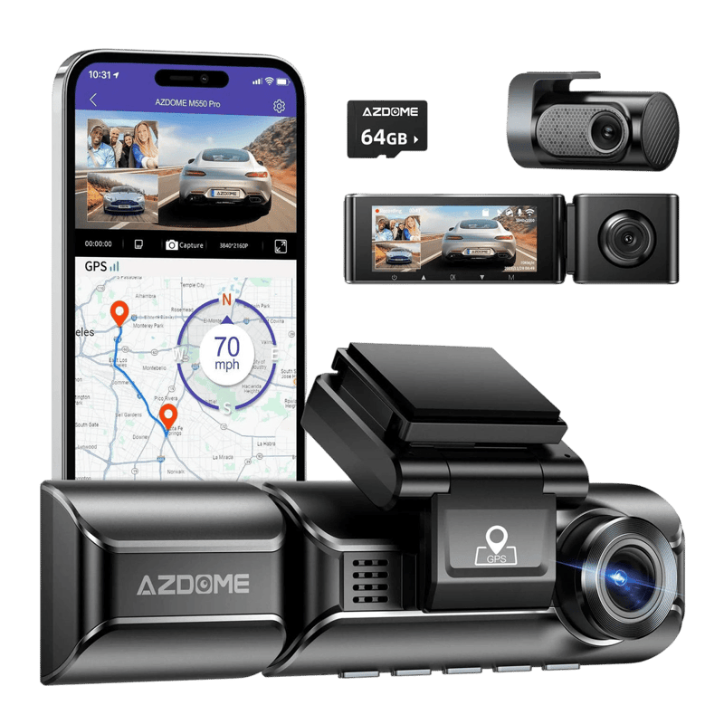داش كام AZDOME M550 Max 3-Channel 4K - 11