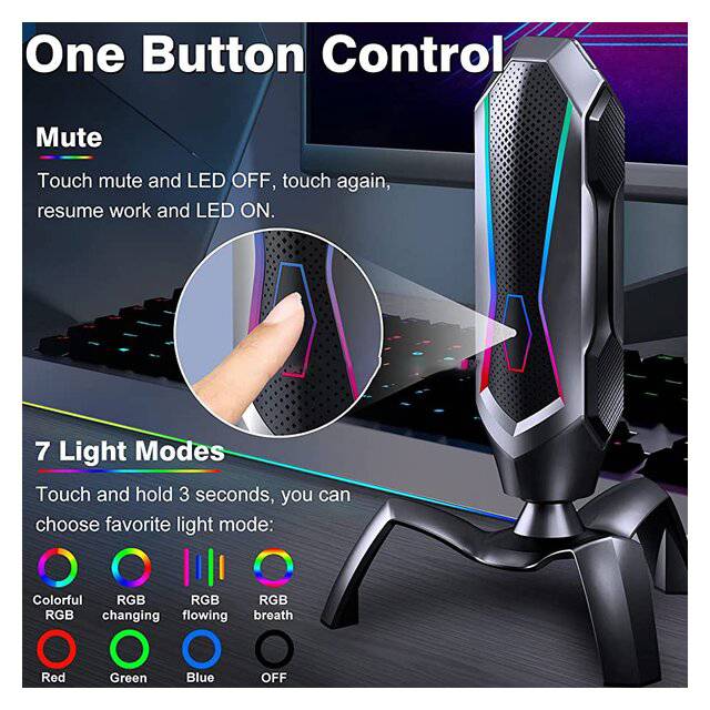 Rapoo VS300 RGB Wired Gaming Microphone Type-C - 2