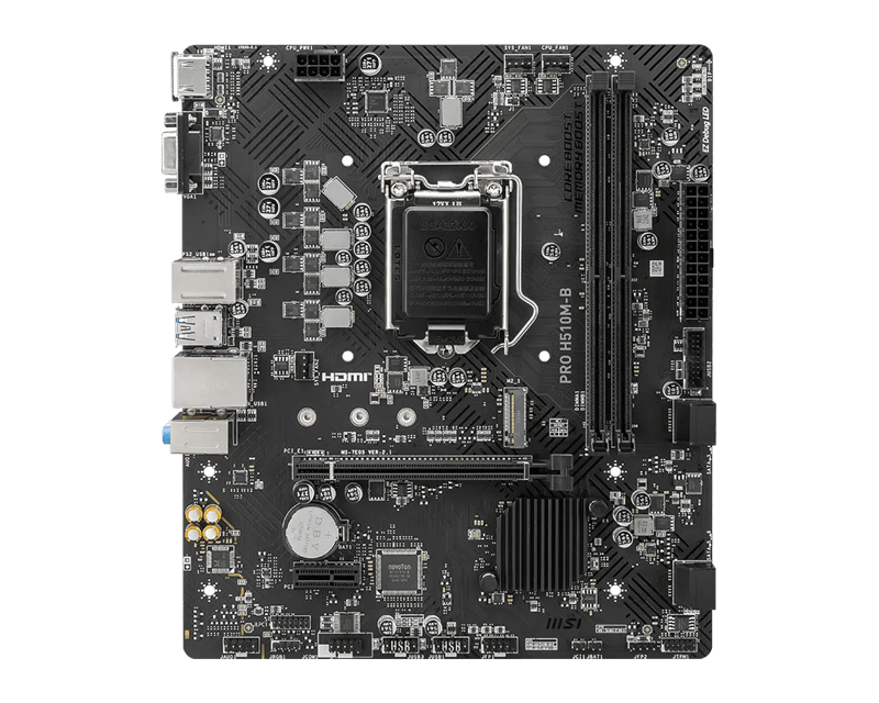 MSI PRO H510M-B LGA 1200 Micro-ATX Motherboard - 3