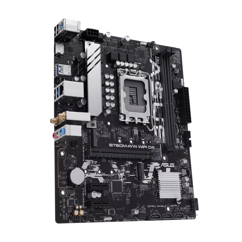 ASUS B760M-AYW WIFI D4 LGA 1700 Micro-ATX Motherboard DDR4 Wi-Fi 6 - 4