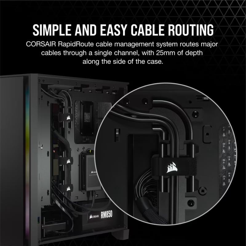 Corsair iCUE 4000D Mid-Tower Case Black Tempered Glass RGB - 9