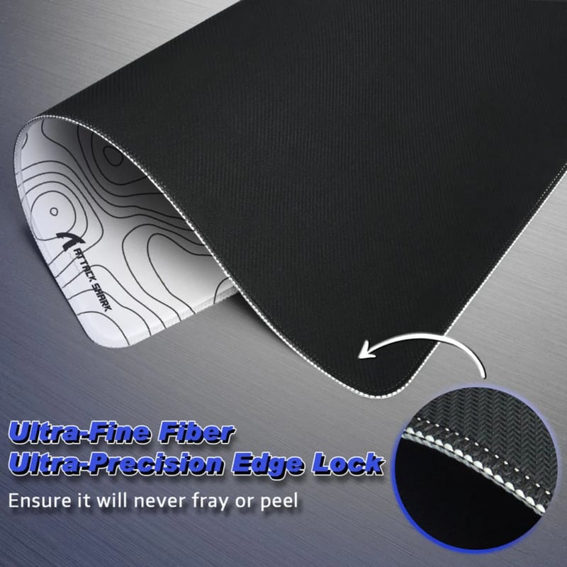 ATTACK SHARK CM02 eSport Gaming Mousepad White Contours - 3