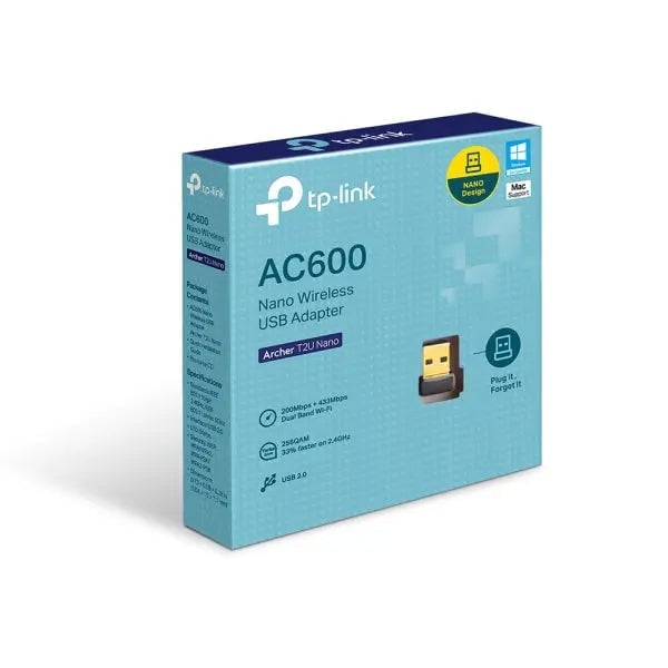 محول TP-Link Archer T2U Nano AC600 WiFi USB-A - 2