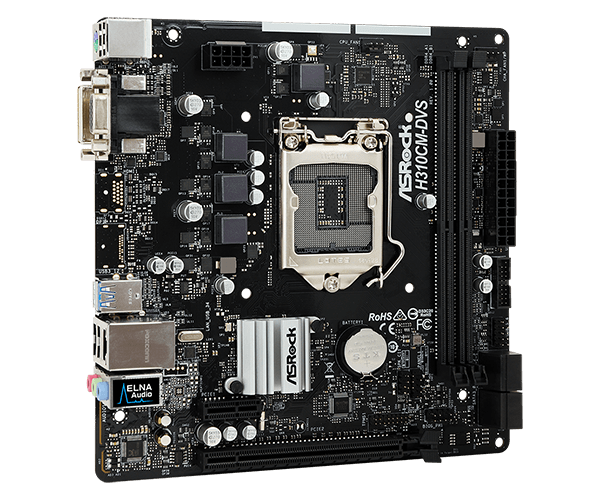 ASRock H310CM-DVS LGA 1151 Micro-ATX Motherboard - 5