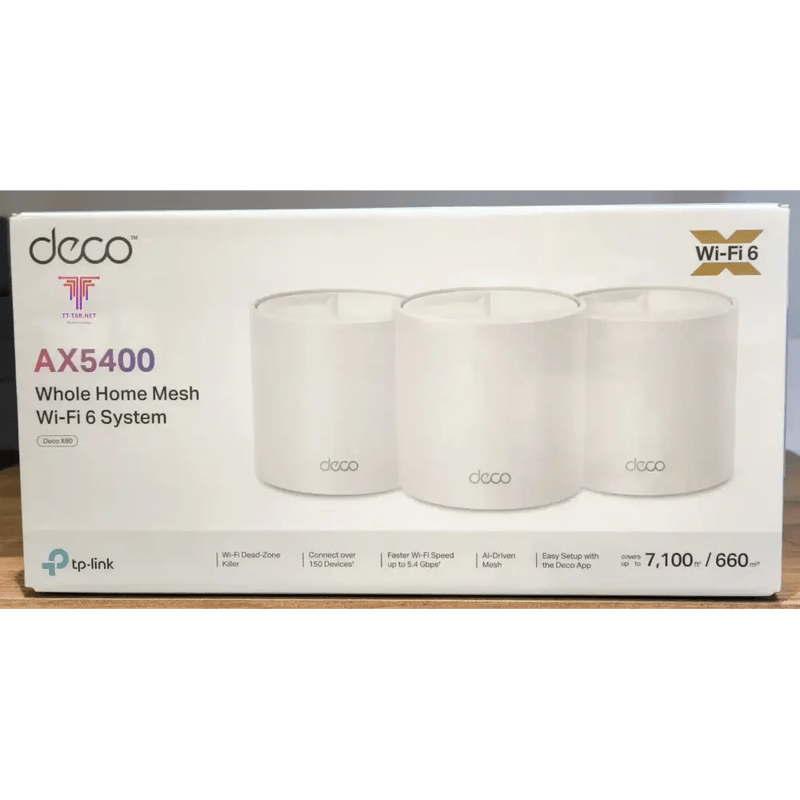 TP-Link Deco X60 AX5400 3-Pack WiFi 6 Dual-Band Mesh System - 9