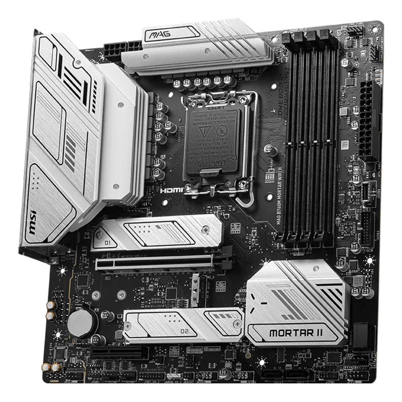 MSI MAG B760 Mortar WiFi II LGA1700 DDR5 Micro-ATX Motherboard - 4