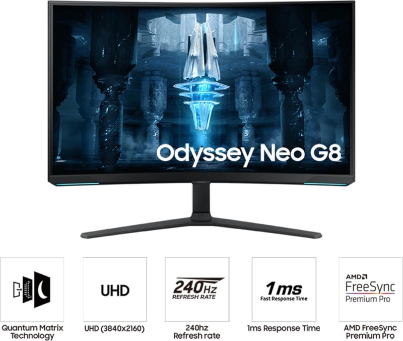 Samsung Odyssey OLED G8 G80SD 32" 4K 240Hz QD-OLED Gaming Monitor - 3