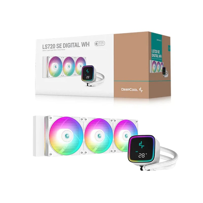 DeepCool LS720 SE DIGITAL 360mm AIO Liquid Cooler White - 7