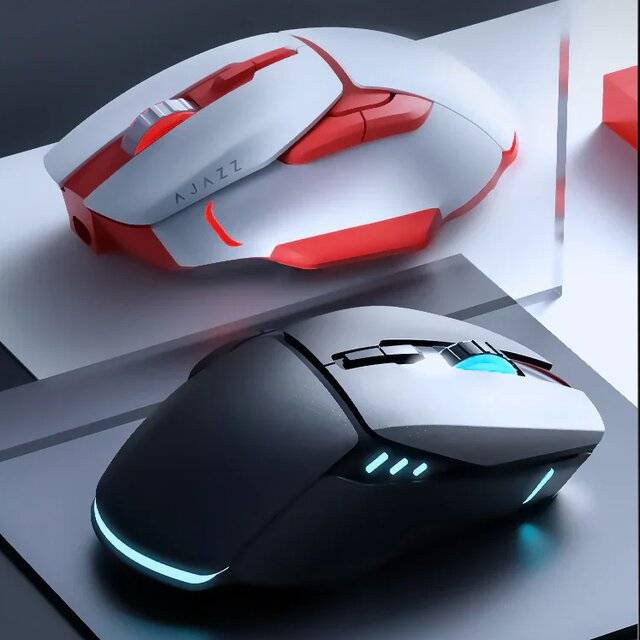 ماوس Ajazz AJ039 سلكي أبيض 4800 DPI RGB - 3