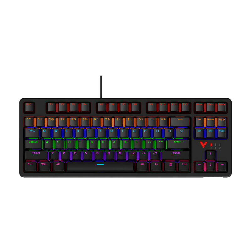 كيبورد Rapoo V500 Pro TKL ميكانيكي سلكي RGB أسود - 1