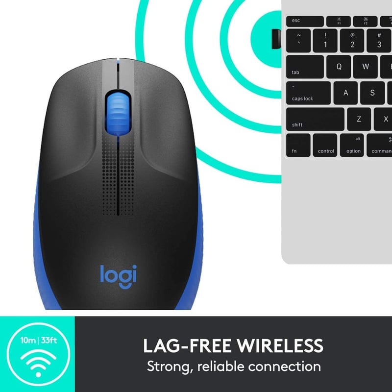 ماوس Logitech M190 1000 DPI لاسلكي رمادي - 22