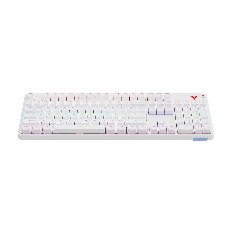 كيبورد Rapoo V500 Pro Full-Size ميكانيكي سلكي RGB أبيض - 3