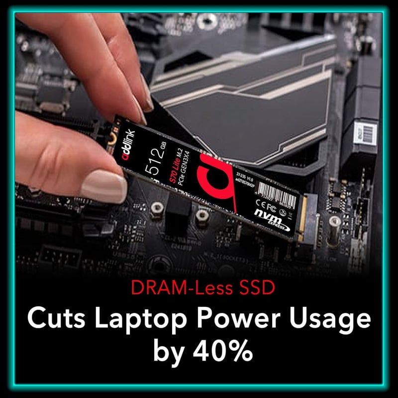 SSD Addlink 512GB NVMe M.2 PCIe Gen3x4 - 7