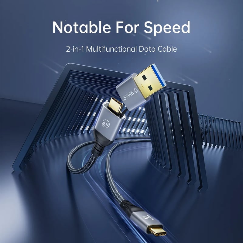 كيبل Orico USB-C إلى USB-C 40Gbps 1.5m أسود - 5