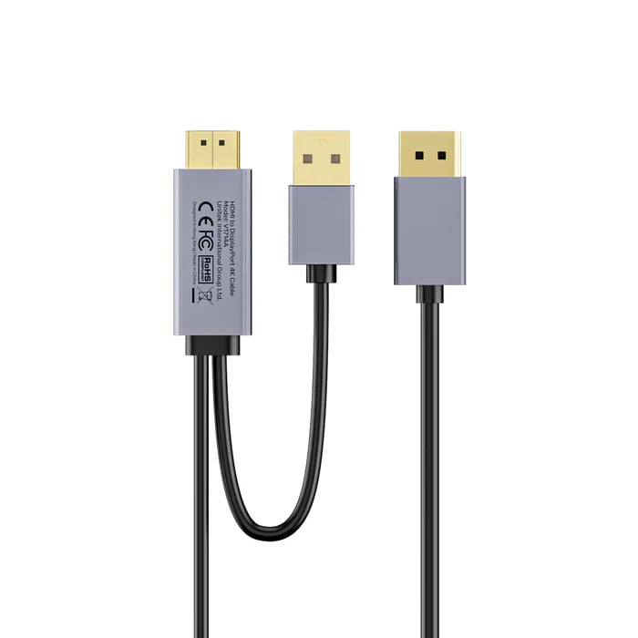 محول UNITEK HDMI إلى DisplayPort كيبل 1.8m أسود - 3