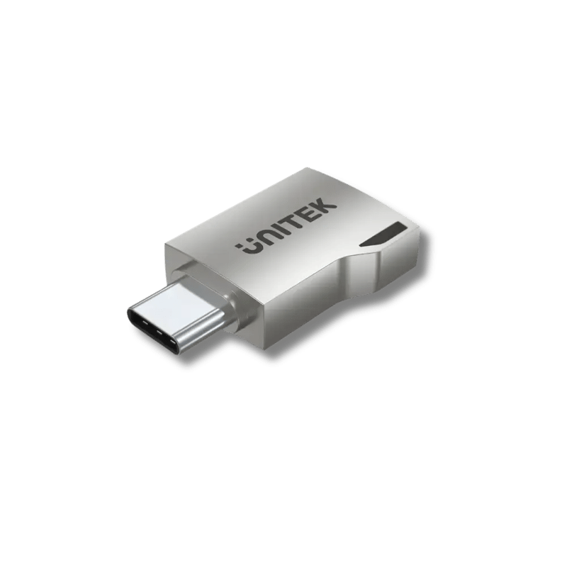 محول Unitek A1025GNI USB-C إلى USB-A 3.0 5Gbps فضي - 3