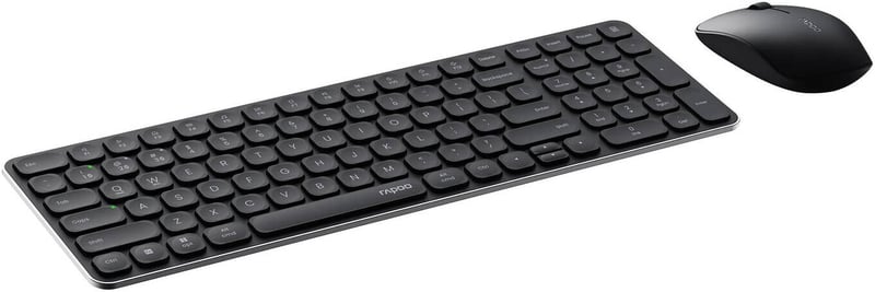 Rapoo 9320M Full-Size Wireless Keyboard & Mouse Combo Dark Grey - 1