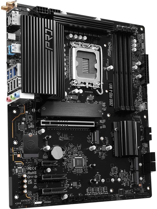 ASRock Z890 Pro-A LGA 1851 ATX Motherboard DDR5 PCIe 5.0 Thunderbolt 4 - 4